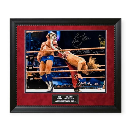 Ric Flair & Shawn Michaels // Signed Photo + Framed // I'm sorry, I love you