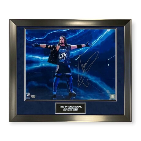 AJ Styles // Signed Photo + Framed // Entrance