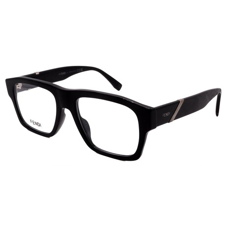 Fendi // Unisex // FE50113I 001 Square Optical Glasses // Black  + Clear Demo Lenses