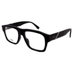 Fendi // Unisex // FE50113I 001 Square Optical Glasses // Black + Clear Demo Lenses