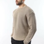 Crewneck Ribbed Sweater // Mink (S)