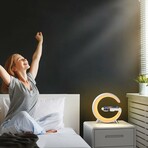 Smart LED Table Lamp, 4-in-1 Wireless Charger (White)