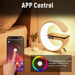 Smart LED Table Lamp, 4-in-1 Wireless Charger (White)