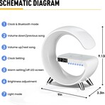 Smart LED Table Lamp, 4-in-1 Wireless Charger (White)