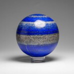 Genuine Polished Lapis Lazuli Sphere with Acrylic Display Stand // 2.9 lbs