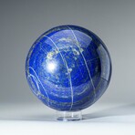 Genuine Polished Lapis Lazuli Sphere with Acrylic Display Stand