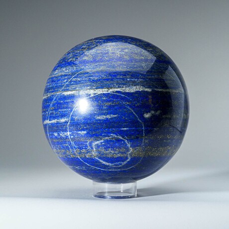 Genuine Polished Lapis Lazuli Sphere with Acrylic Display Stand