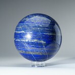 Genuine Polished Lapis Lazuli Sphere with Acrylic Display Stand