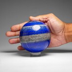 Genuine Polished Lapis Lazuli Sphere with Acrylic Display Stand // 2.9 lbs