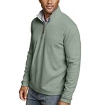 Icon Reversible Quarter-Zip // Sage + White (S)