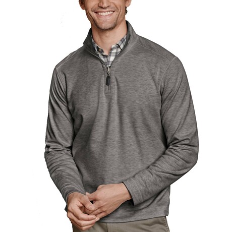 Icon Reversible Quarter-Zip // Gray + Black (S)