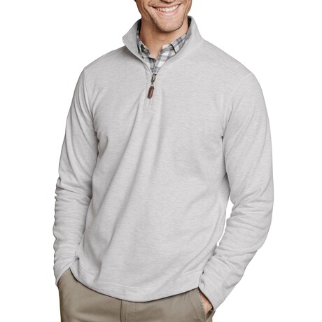 Icon Reversible Quarter-Zip // White + Storm (S)