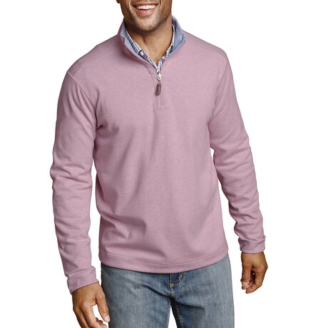 Icon Reversible Quarter-Zip // Pink + Light Blue (S)