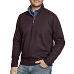 Icon Reversible Quarter-Zip // Burgundy + Blue (S)