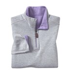 Icon Reversible Quarter-Zip // Purple + Storm (S)