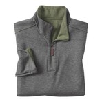 Icon Reversible Quarter-Zip // Olive + Charcoal (S)