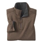 Icon Reversible Quarter-Zip // Charcoal + Brown (S)