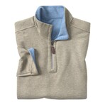 Icon Reversible Quarter-Zip // Light Blue + Taupe (S)