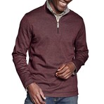 XC4 Performance Reversible Quarter-Zip // Burgundy + Charcoal (S)