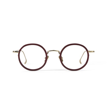 Men's // Nicolas Optical Glasses // Dark Red + Gold