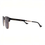 Gucci // Men's // GG1499SK 001 Square Sunglasses // Black Gold + Gray Lenses