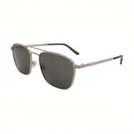 Gucci // Men's // GG1881S 001 Pilot Sunglasses // Silver + Gray Lenses