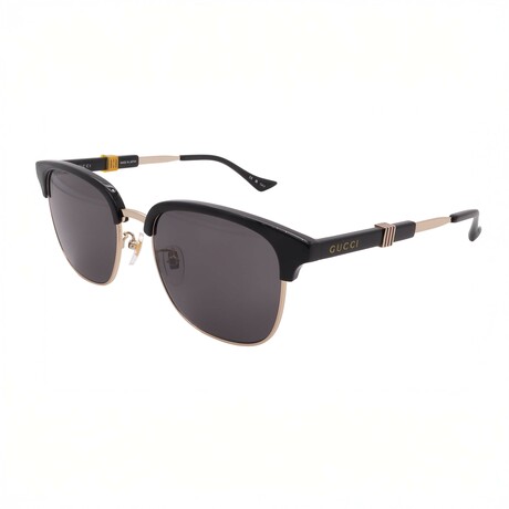 Gucci // Men's // GG1499SK 001 Square Sunglasses // Black Gold + Gray Lenses