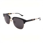 Gucci // Men's // GG1499SK 001 Square Sunglasses // Black Gold + Gray Lenses