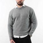 Crewneck Knit Sweater // Gray (S)