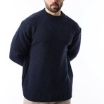 Crewneck Knit Sweater // Navy (S)