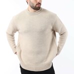 Crewneck Knit Sweater // Beige (S)