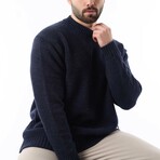 Crewneck Knit Sweater // Navy (S)