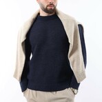 Crewneck Knit Sweater // Navy (S)