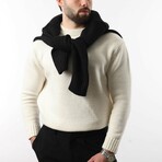 Crewneck Knit Sweater // Ecru (S)