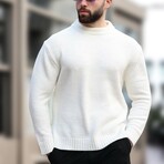 Crewneck Knit Sweater // Ecru (S)