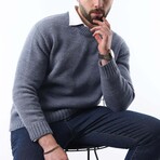 Crewneck Knit Sweater // Indigo (S)