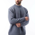 Crewneck Knit Sweater // Indigo (S)