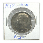 1972 P Kennedy Half Dollar ERROR COIN WITH CLIPPED OFF SIDE