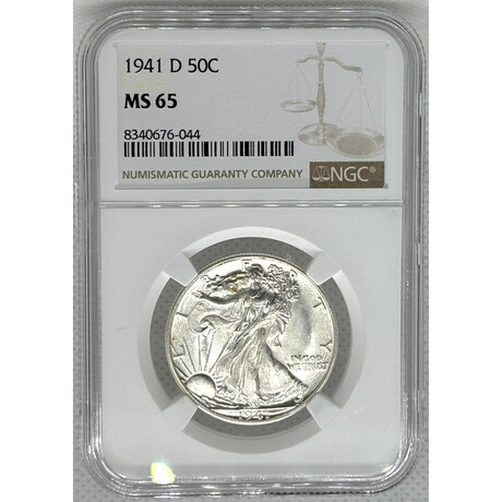 1941 D Waling Liberty Half Dollar NGC MS 65