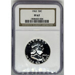 1962 P Franklin Half Dollar NGC MS 67 PROOF # 006
