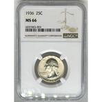 1936 P Washington Quarter NGC MS 66 # 003