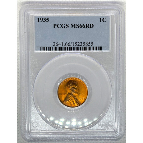 1935 P Lincoln Penny PCGS MS 66 RED # 855