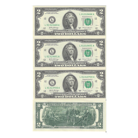 2017 A $ 2 Federal Reserve Pack with Devils # 666