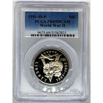 1991 -1995 Half Dollar World War II PCGS MS 69 Proof Deep Cameo # 831