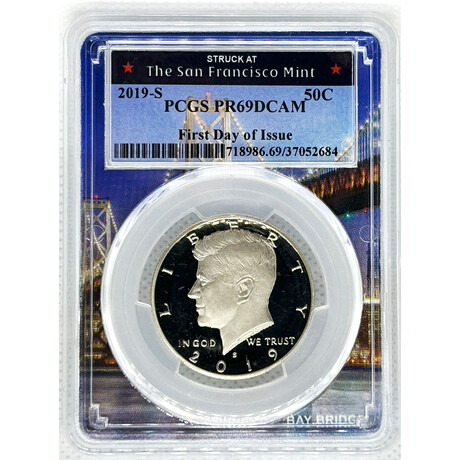 2019 S Kennedy Half Dollar PCGS MS 69 PROOF DEEP CAMEO # 684