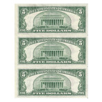 1928 F $ 5 Legal Tender set of 3 # 568 - 570