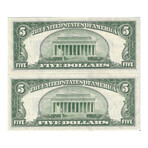 1934 D $ 5 Silver Certificate pair # 536 - 537