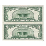 1953 $ 5 Legal Tender pair # 436 - 437