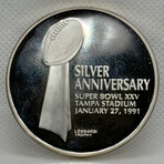 1991 25th Anniversary SUPER BOWL Commemorative coin