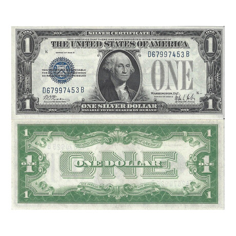 1928 B $ 1 Silver Certificate